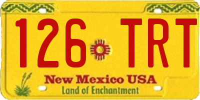 NM license plate 126TRT
