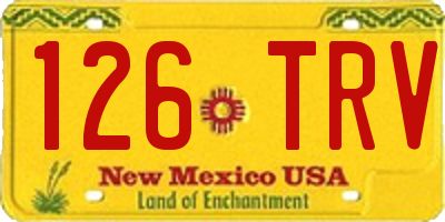 NM license plate 126TRV