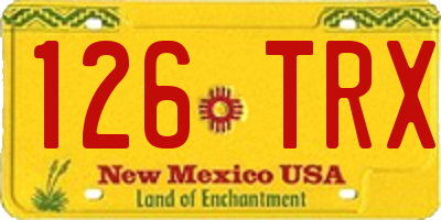 NM license plate 126TRX