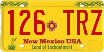 NM license plate 126TRZ