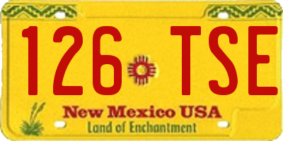 NM license plate 126TSE