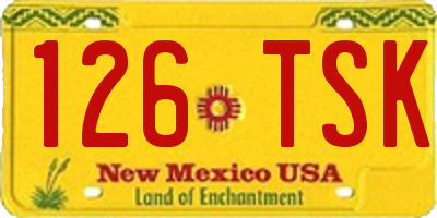 NM license plate 126TSK