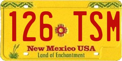 NM license plate 126TSM