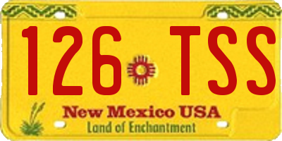 NM license plate 126TSS