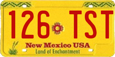 NM license plate 126TST