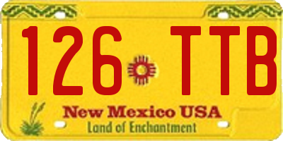 NM license plate 126TTB