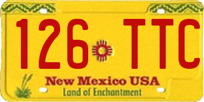 NM license plate 126TTC