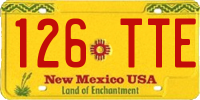 NM license plate 126TTE
