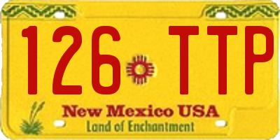 NM license plate 126TTP