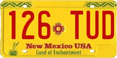NM license plate 126TUD