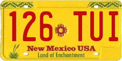 NM license plate 126TUI