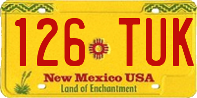 NM license plate 126TUK