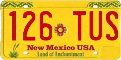 NM license plate 126TUS