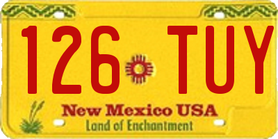 NM license plate 126TUY