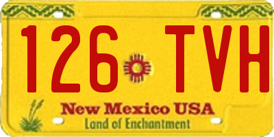 NM license plate 126TVH
