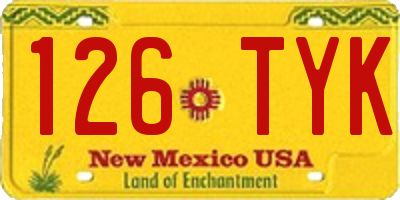 NM license plate 126TYK