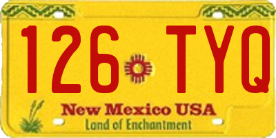 NM license plate 126TYQ