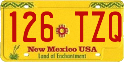NM license plate 126TZQ