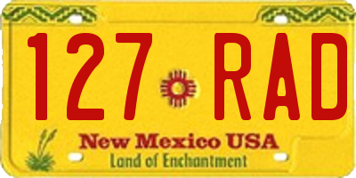 NM license plate 127RAD