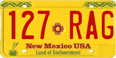 NM license plate 127RAG