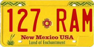 NM license plate 127RAM