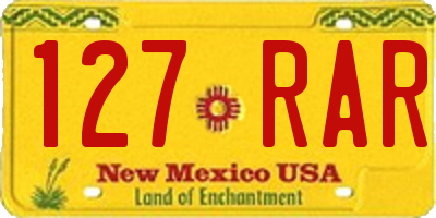 NM license plate 127RAR