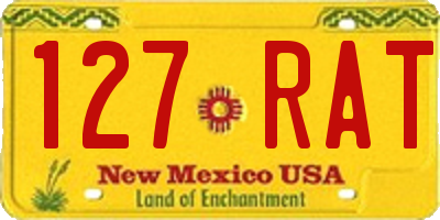 NM license plate 127RAT