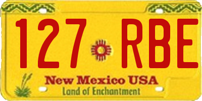 NM license plate 127RBE