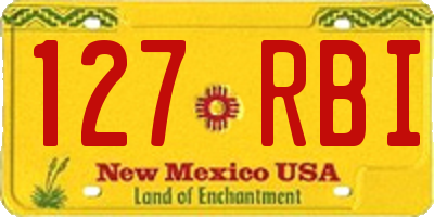 NM license plate 127RBI