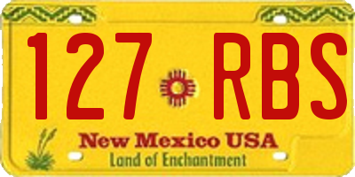 NM license plate 127RBS