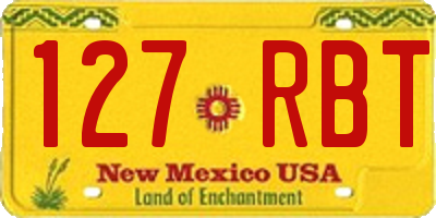 NM license plate 127RBT