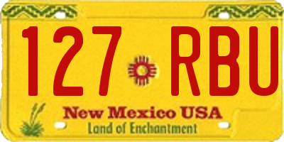 NM license plate 127RBU