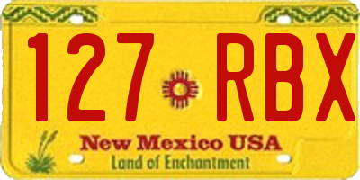 NM license plate 127RBX
