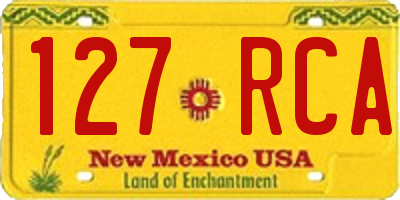 NM license plate 127RCA