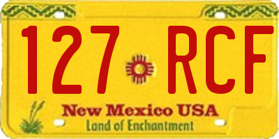 NM license plate 127RCF