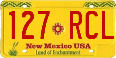 NM license plate 127RCL