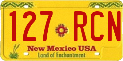 NM license plate 127RCN