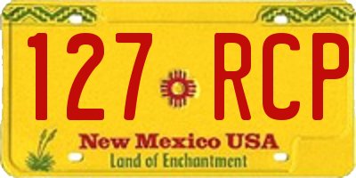 NM license plate 127RCP