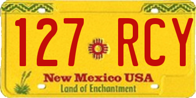 NM license plate 127RCY