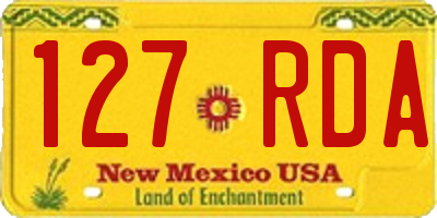 NM license plate 127RDA