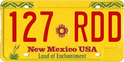 NM license plate 127RDD