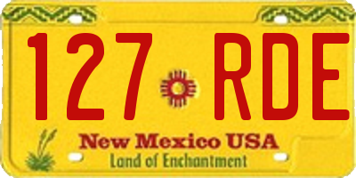 NM license plate 127RDE