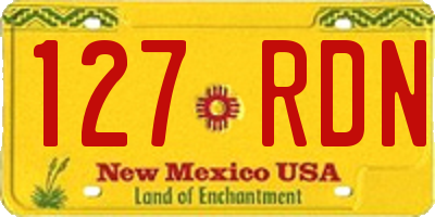 NM license plate 127RDN