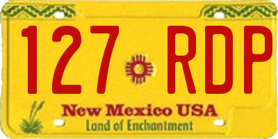 NM license plate 127RDP