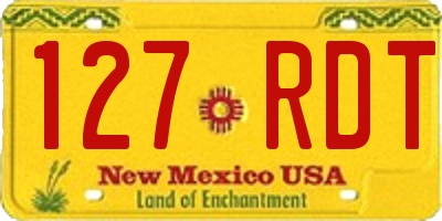 NM license plate 127RDT