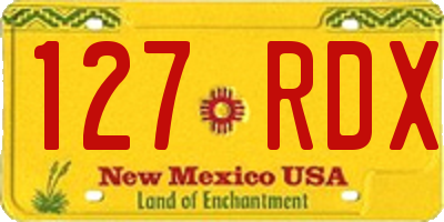 NM license plate 127RDX