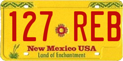 NM license plate 127REB