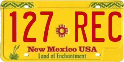 NM license plate 127REC