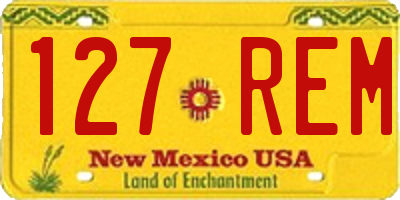 NM license plate 127REM