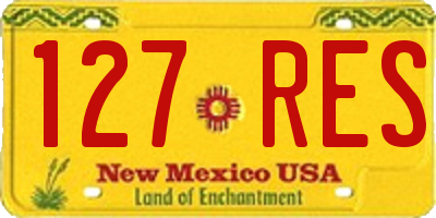 NM license plate 127RES